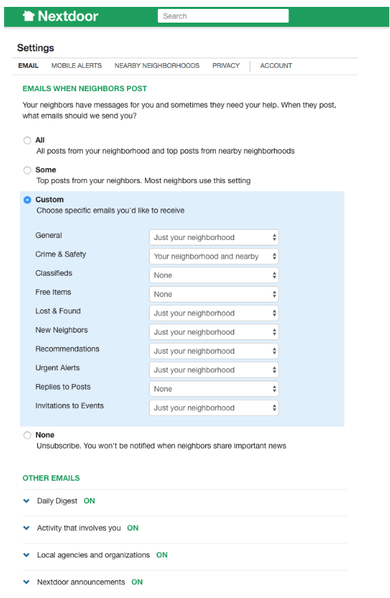 types of email preference centers